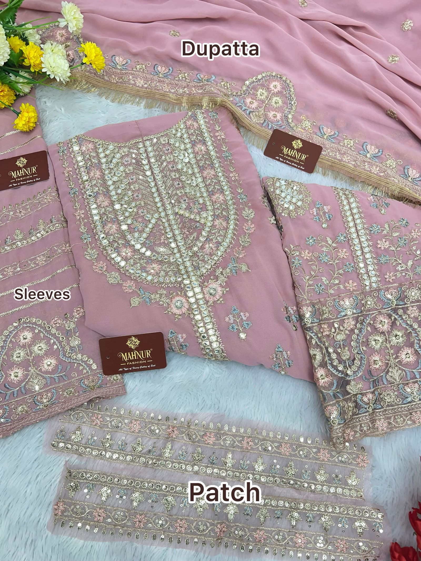 Mahnur Vol 39 By Mahnur Embroidery Georgette Pakistani Suits Wholesale Price In Surat
